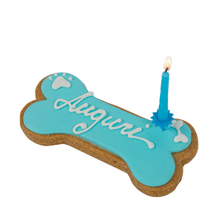 DoggyeBag Birthday Bone Biscotto per Cani Azzurro 85 g DoggyeBag Birthday Bone Biscotto per Cani Azzurro 85 g